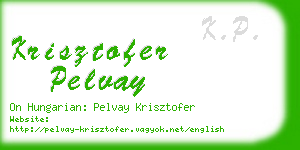 krisztofer pelvay business card